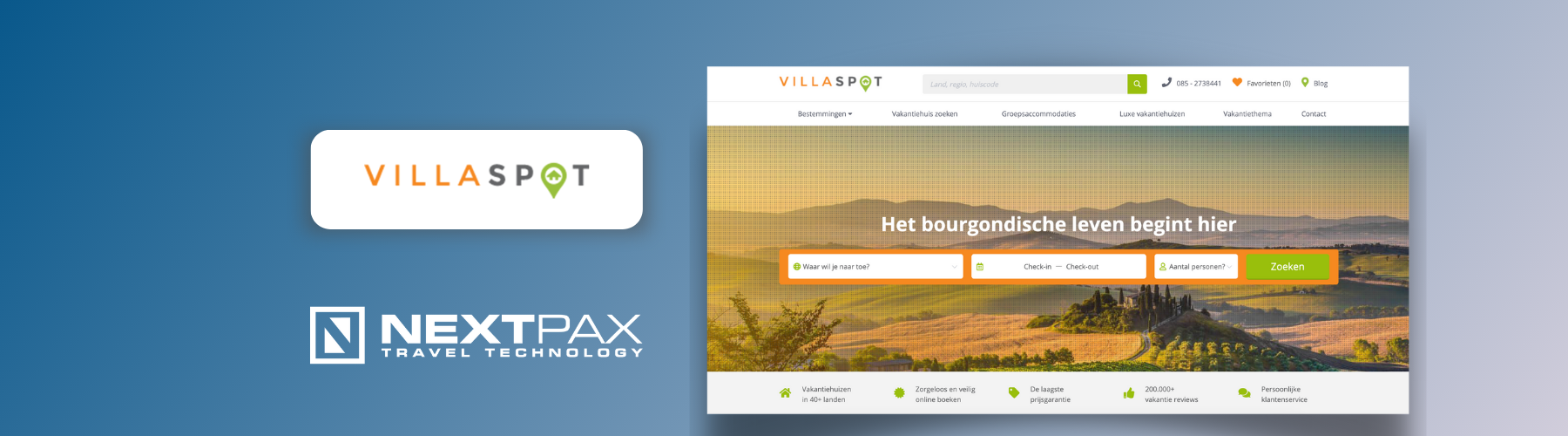 NextPax Channel Manager Announces Exciting New Partnership with Villaspot