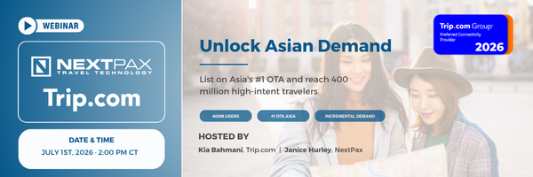 Unlock Asian Demand: List on Asia's #1 OTA with Trip.com & NextPax